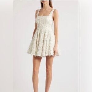 Sonya Moda Sequin Textured Fit & Flare Cocktail Minidress brand new never worn